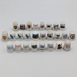 26 Souvenir Porcelain US States Thimbles National Parks Alaska Acadia Niagara